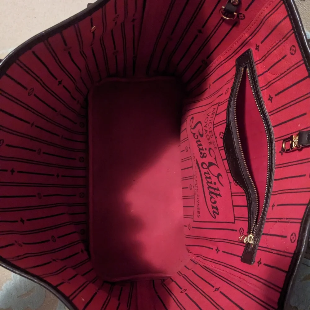 Preloved LV Neverfull MM Damier Ebene tote - Picture 6 of 8